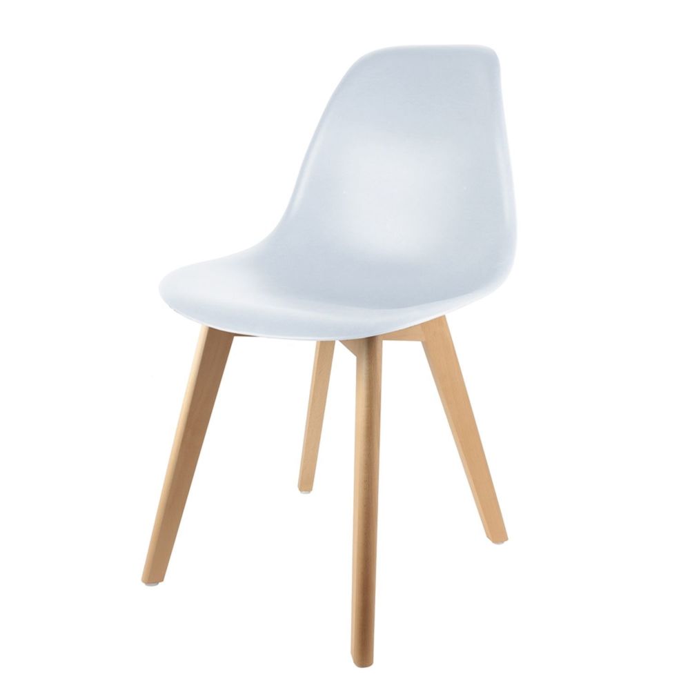 The Home Deco Factory - Chaise scandinave Coque - H. 83 cm - Blanc - Chaises