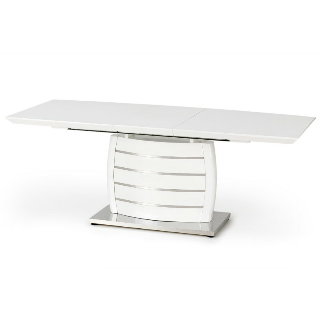 Carellia - Table à manger design extensible 160-200 cm x 90cm x 76 cm - Blanc - Tables à manger