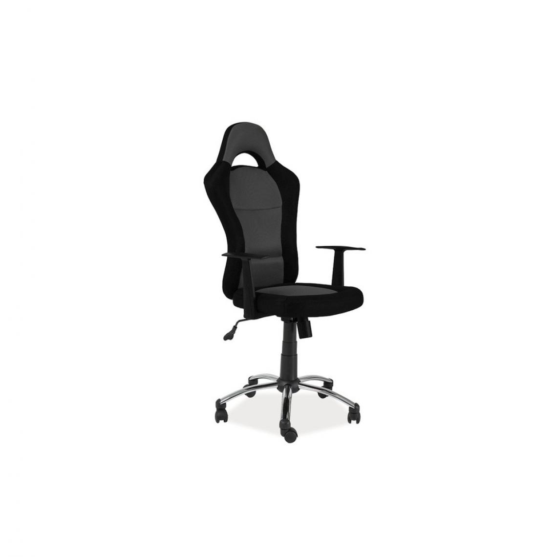 Ac-Deco - Chaise de bureau à roulettes - Q039 - 61 x 46 x 119 cm - Noir - Chaises