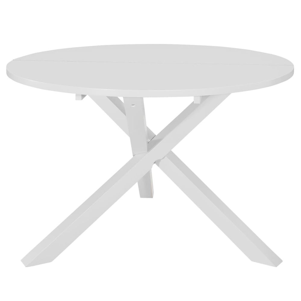 Vidaxl - vidaXL Table de salle à manger Blanc 120 x 75 cm MDF - Tables à manger