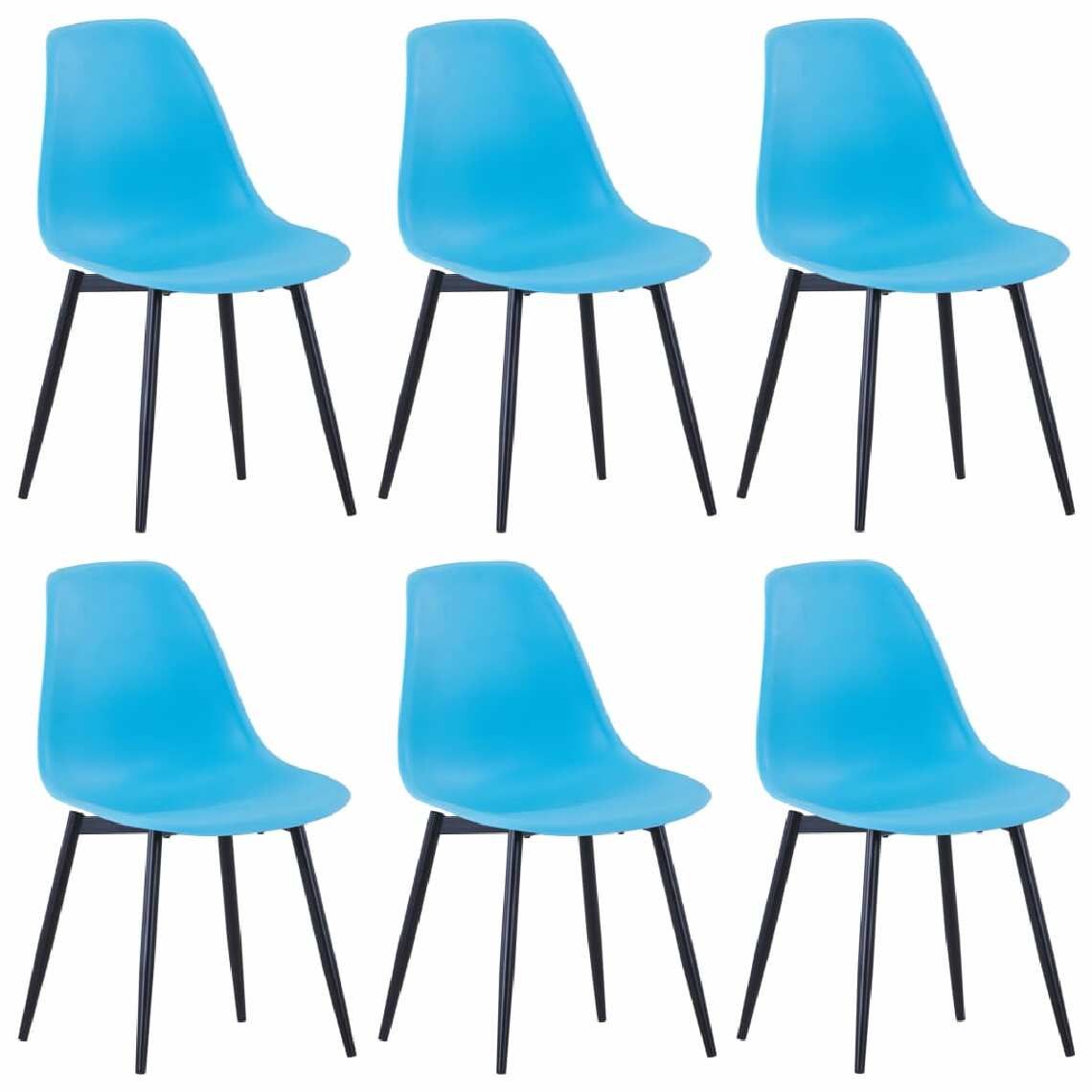 Chunhelife - Chunhelife Chaises de salle à manger 6 pcs Bleu PP - Chaises