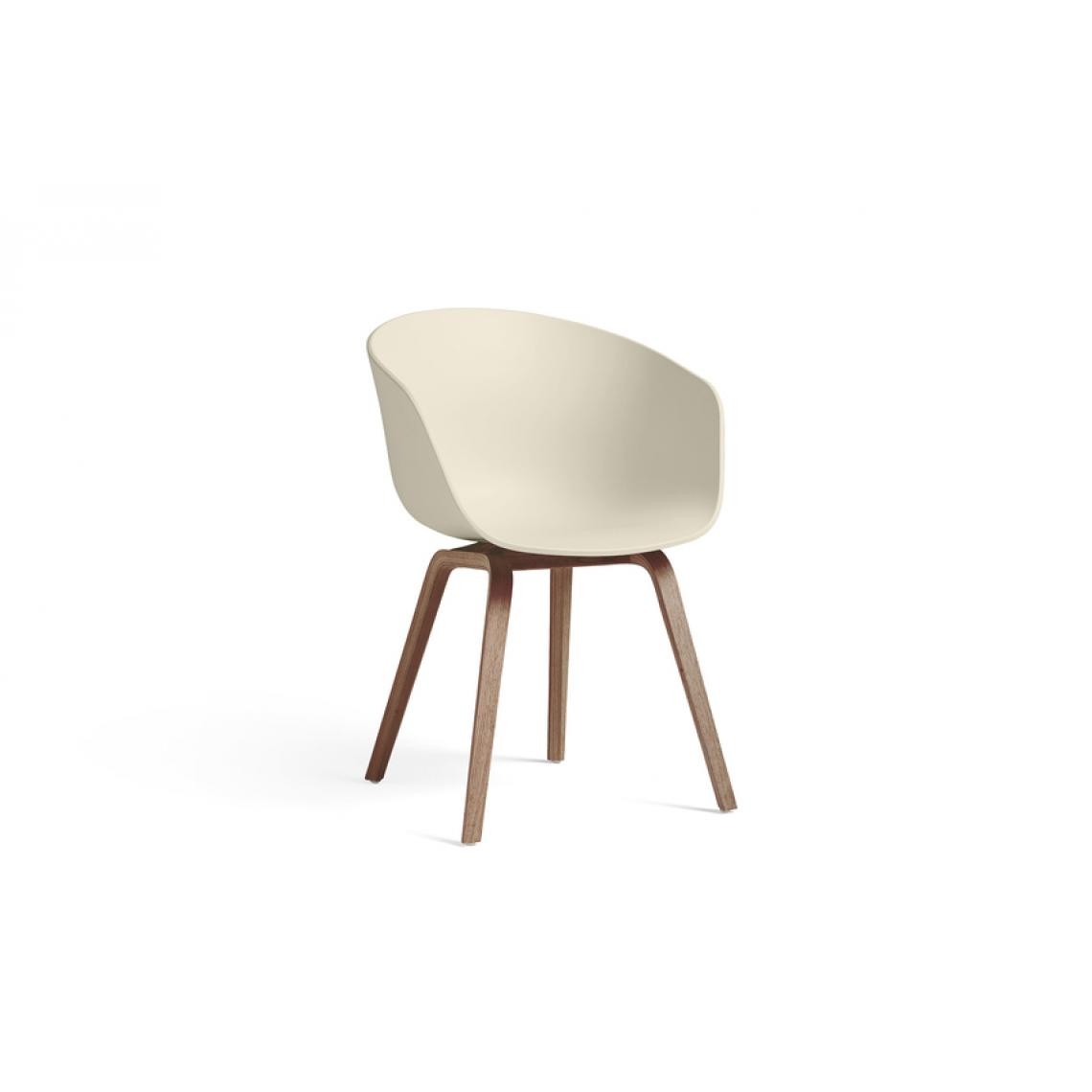 Hay - About A Chair AAC 22 ECO noyer - blanc crème - Chaises