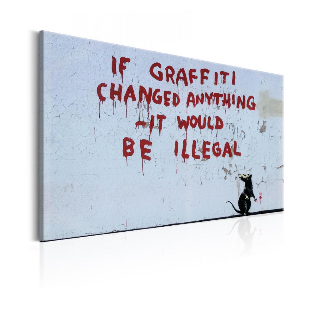 Artgeist - Tableau - If Graffiti Changed Anything by Banksy 60x40 - Tableaux, peintures
