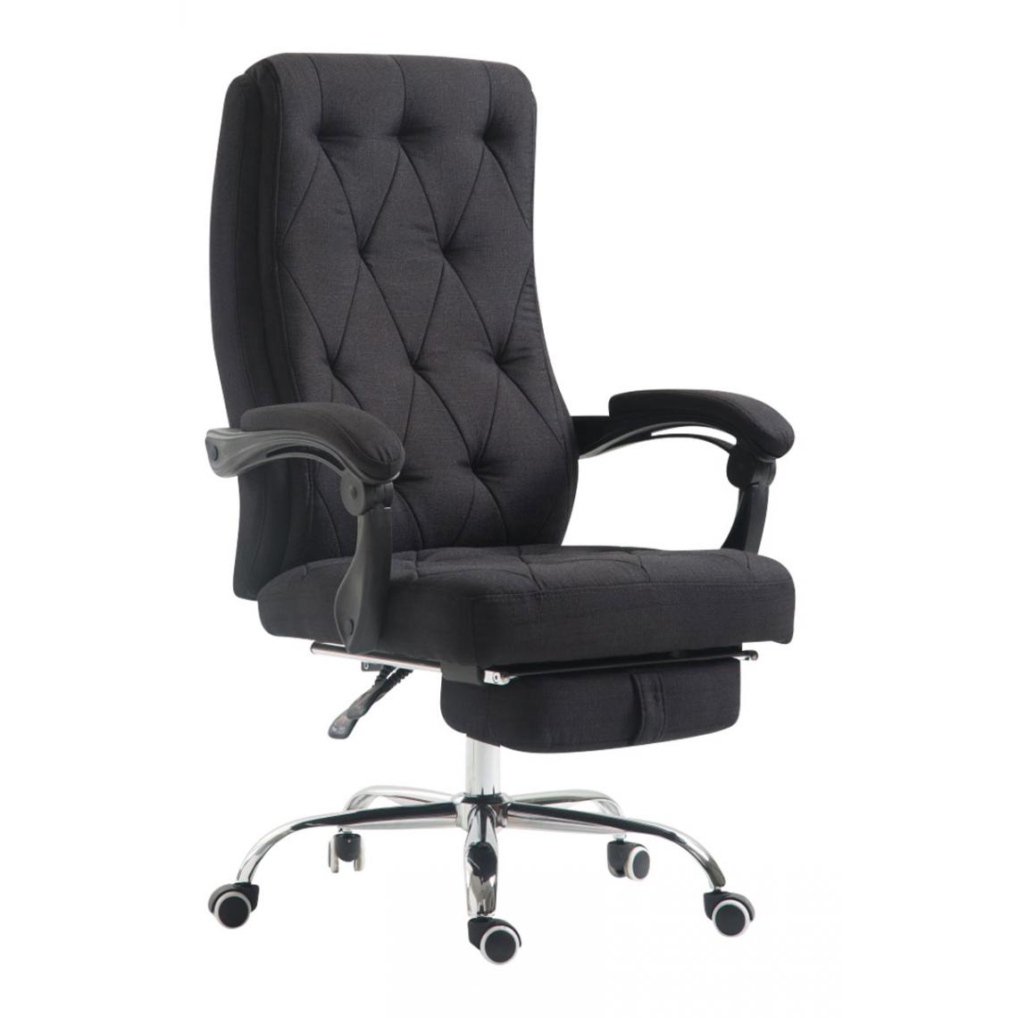 Icaverne - Contemporain Chaise de bureau en tissu ligne Yaren couleur noir - Chaises