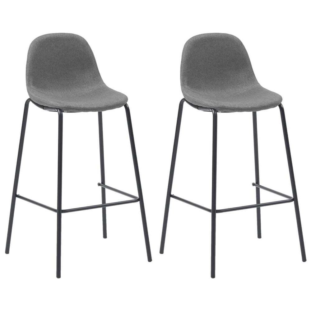 marque generique - Chic Fauteuils et chaises ligne Copenhague Chaises de bar 2 pcs Taupe Tissu - Tabourets