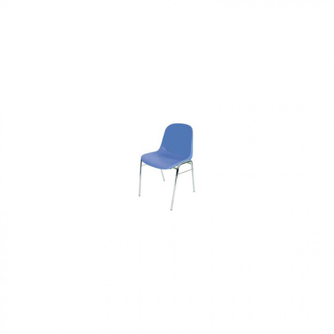 marque generique - Chaise coquille BETA chrom/bleu foncé (Par 4) - Chaises