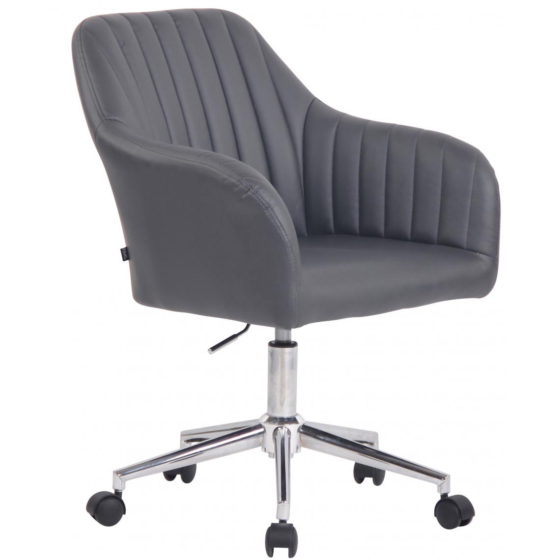 Icaverne - Splendide Chaise de bureau en similicuir edition Moroni couleur gris - Chaises