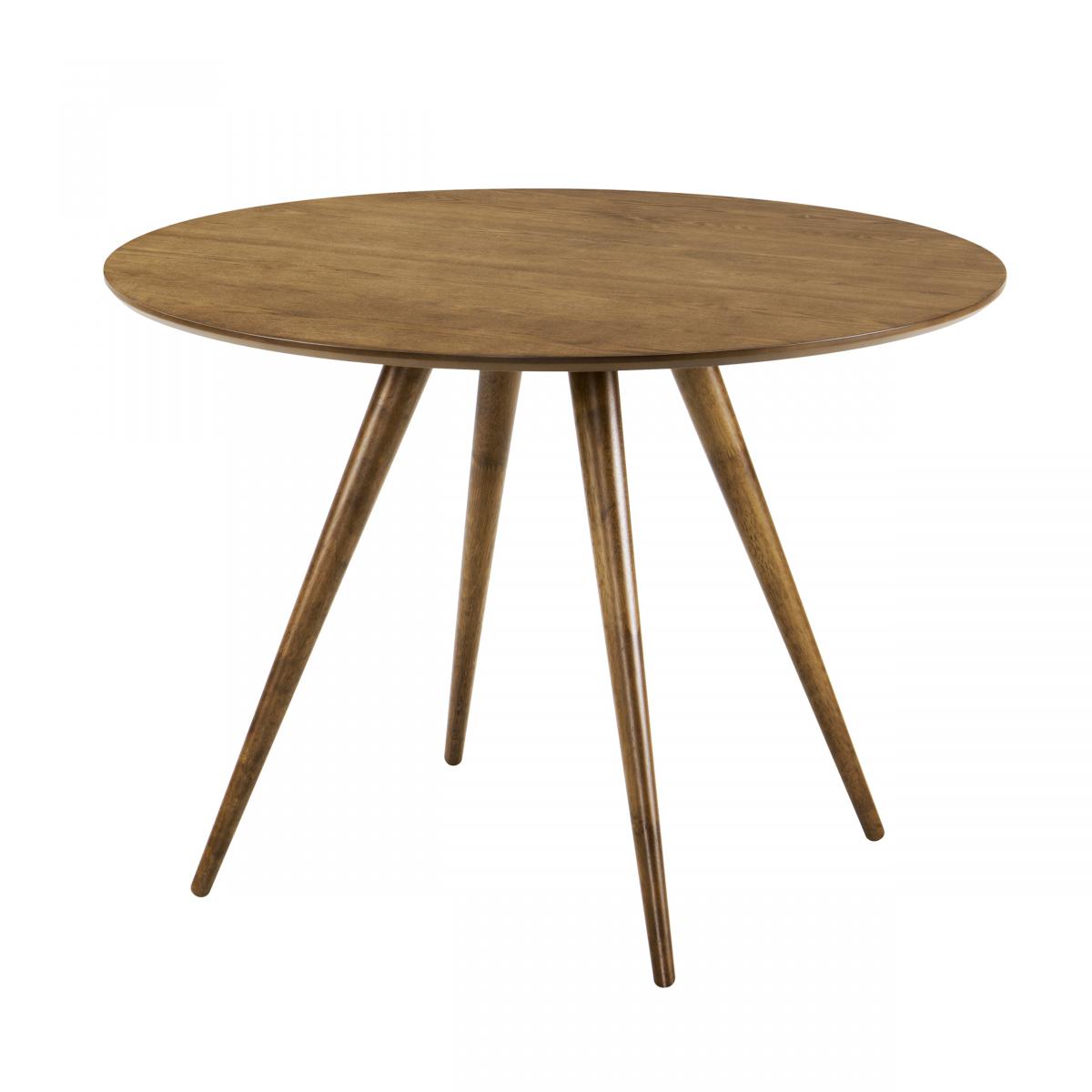 Rendez Vous Deco - Table ronde Liwa Ø105 cm en bois foncé - Tables à manger
