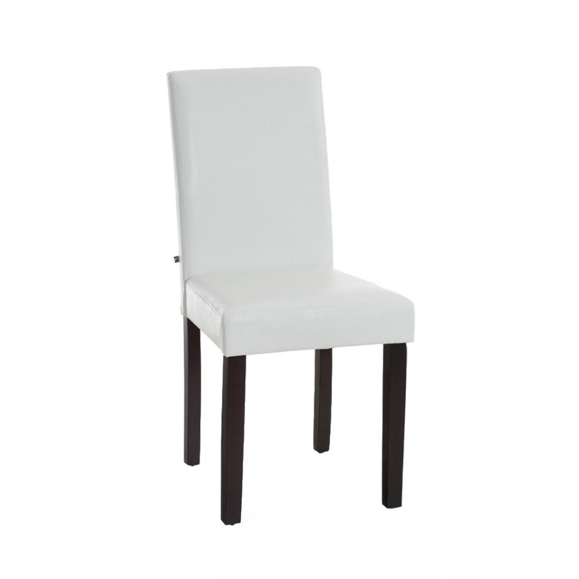 Icaverne - Joli Chaise de salle à manger edition Rabat marron foncé couleur blanc - Chaises