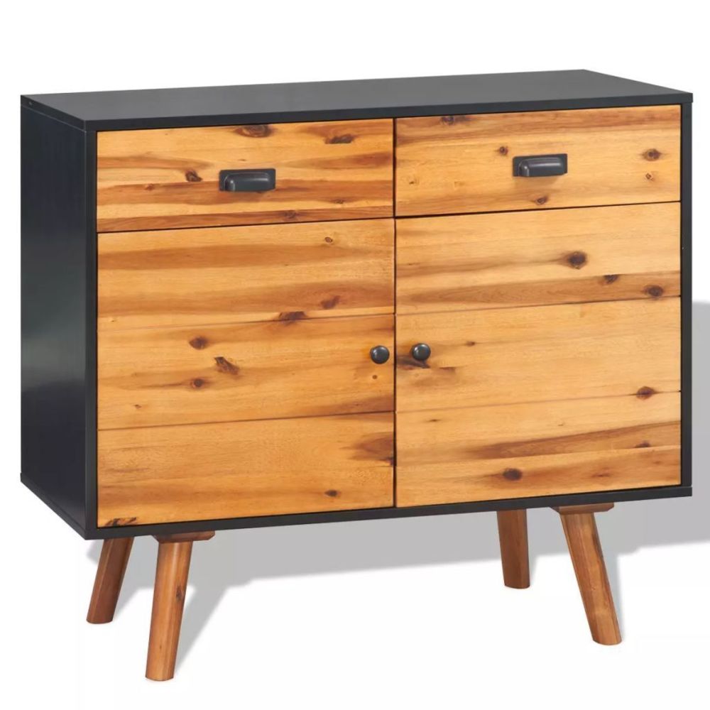 Helloshop26 - Buffet bahut armoire console meuble de rangement bois d'acacia massif 90 cm 4402219 - Consoles