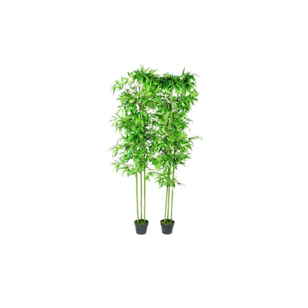 Vidaxl - Lot de 2 Bambous artificiels Décor intérieur 190 cm | Vert - Plantes et fleurs artificielles