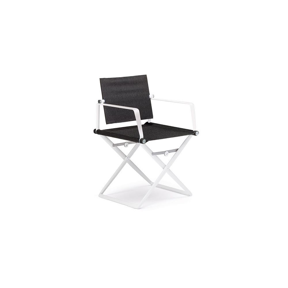 Dedon - Chaise avec accoudoirs SeaX - sans décor bois - blanc - sail shade - Chaises