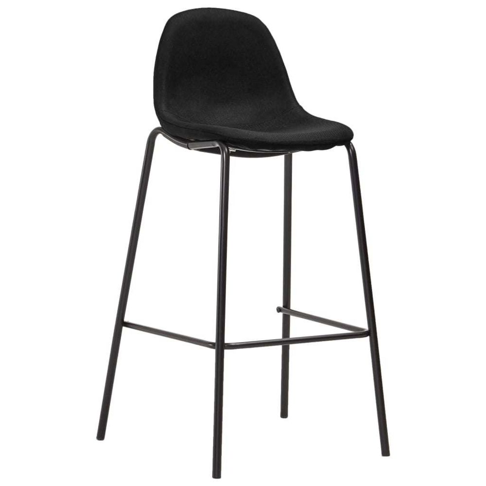 marque generique - Icaverne - Tabourets & chaises de bar serie Chaises de bar 2 pcs Noir Tissu - Tabourets
