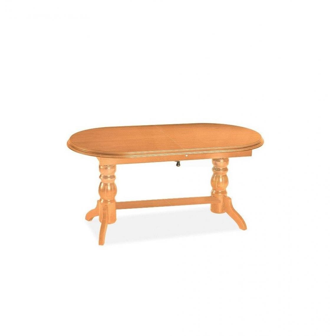 Ac-Deco - Table extensible 8 personnes - Daniel - 120-160 x 70 x 62 cm - Couleur aulne - Tables basses