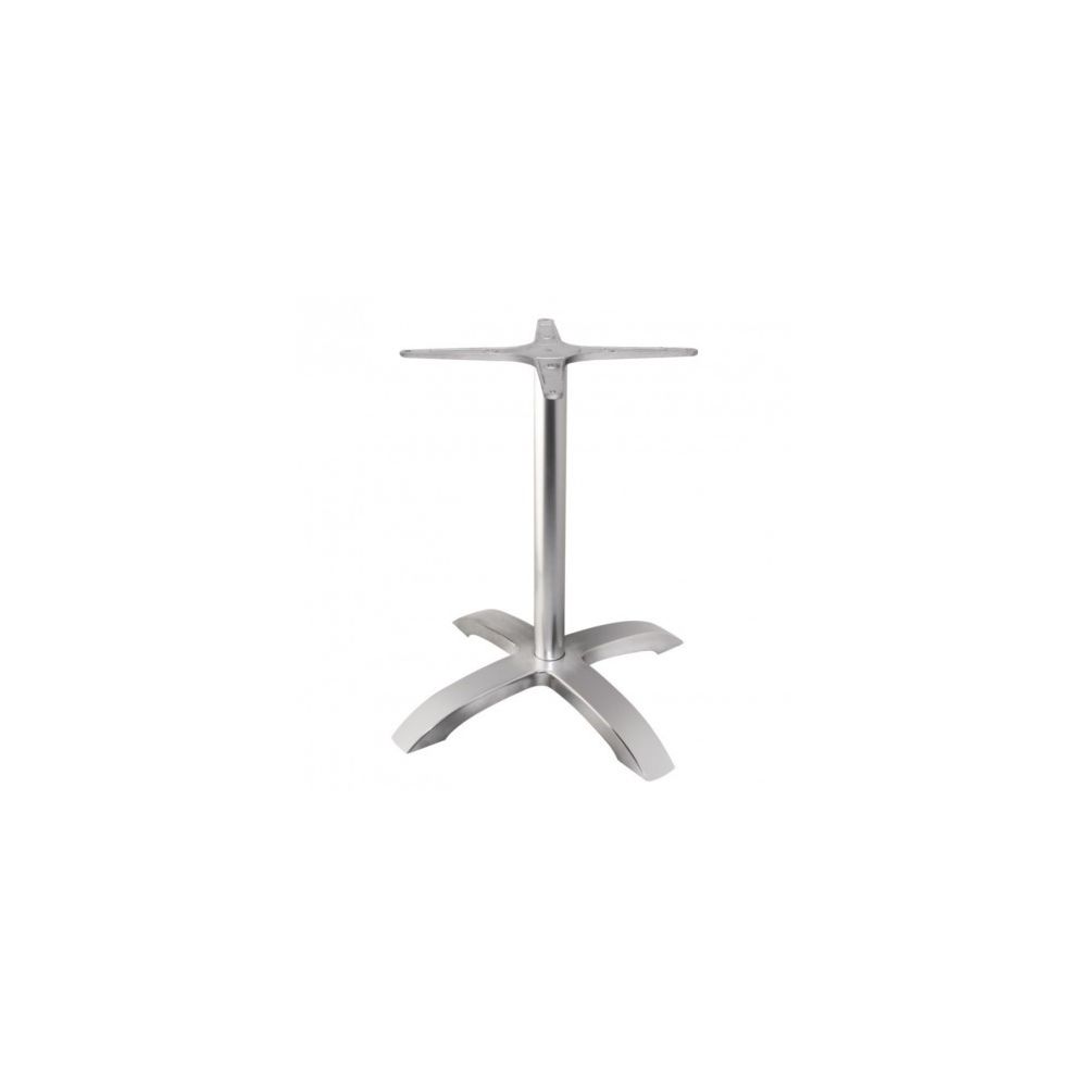 Materiel Chr Pro - Pied de table base 4 branches aluminium brossé Bolero - Aluminium - Tables à manger