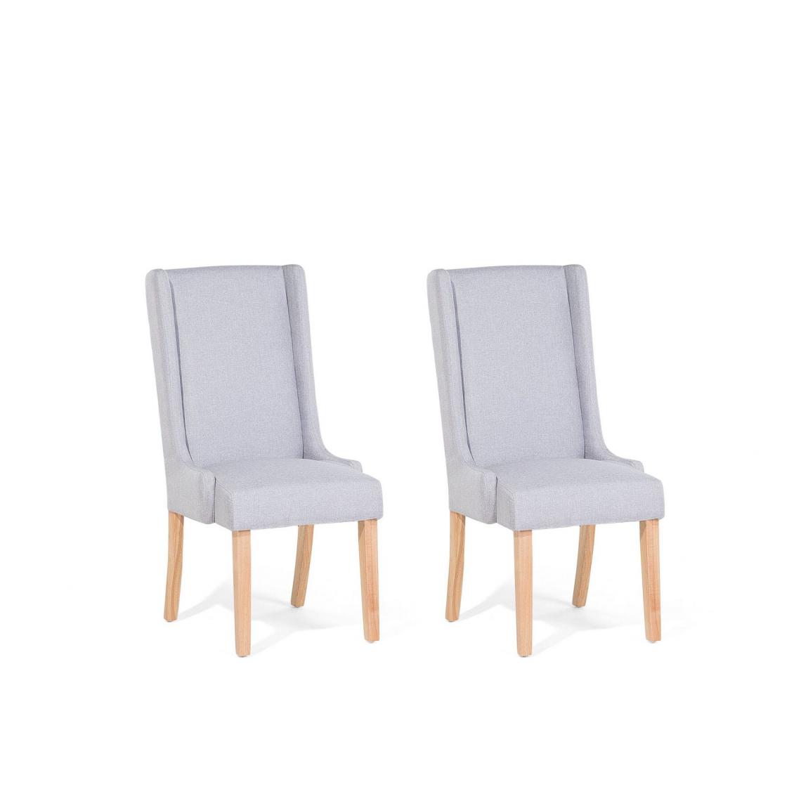 Beliani - Lot de 2 chaises de salle à manger gris clair CHAMBERS - gris clair - Chaises