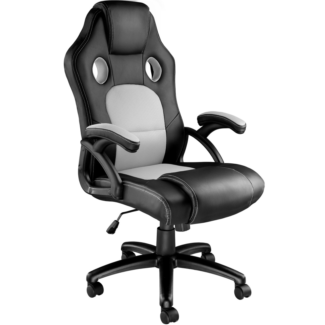 Tectake - Chaise gamer TYSON - noir/gris - Chaises