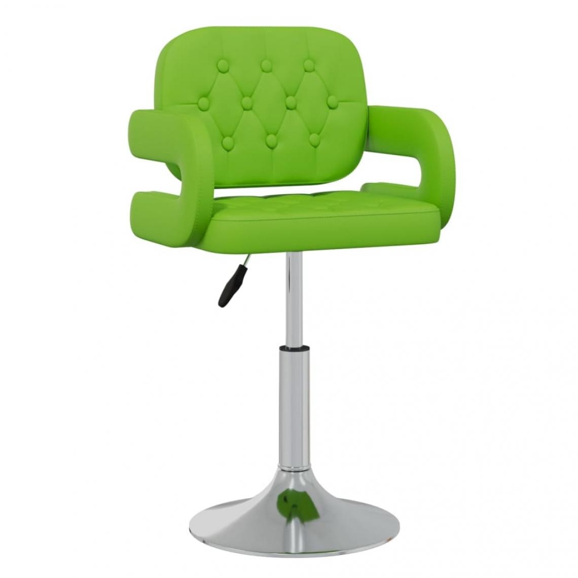 Vidaxl - vidaXL Chaise de salle à manger pivotante Vert Similicuir - Chaises