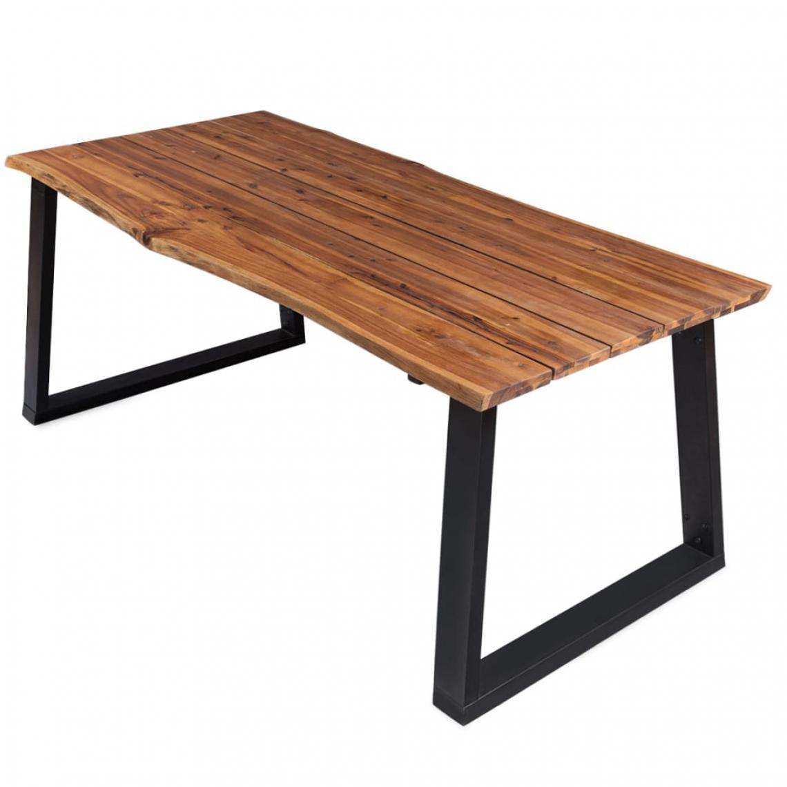 Chunhelife - Table de salle à manger 170x90x75 cm Bois d'acacia massif - Tables à manger