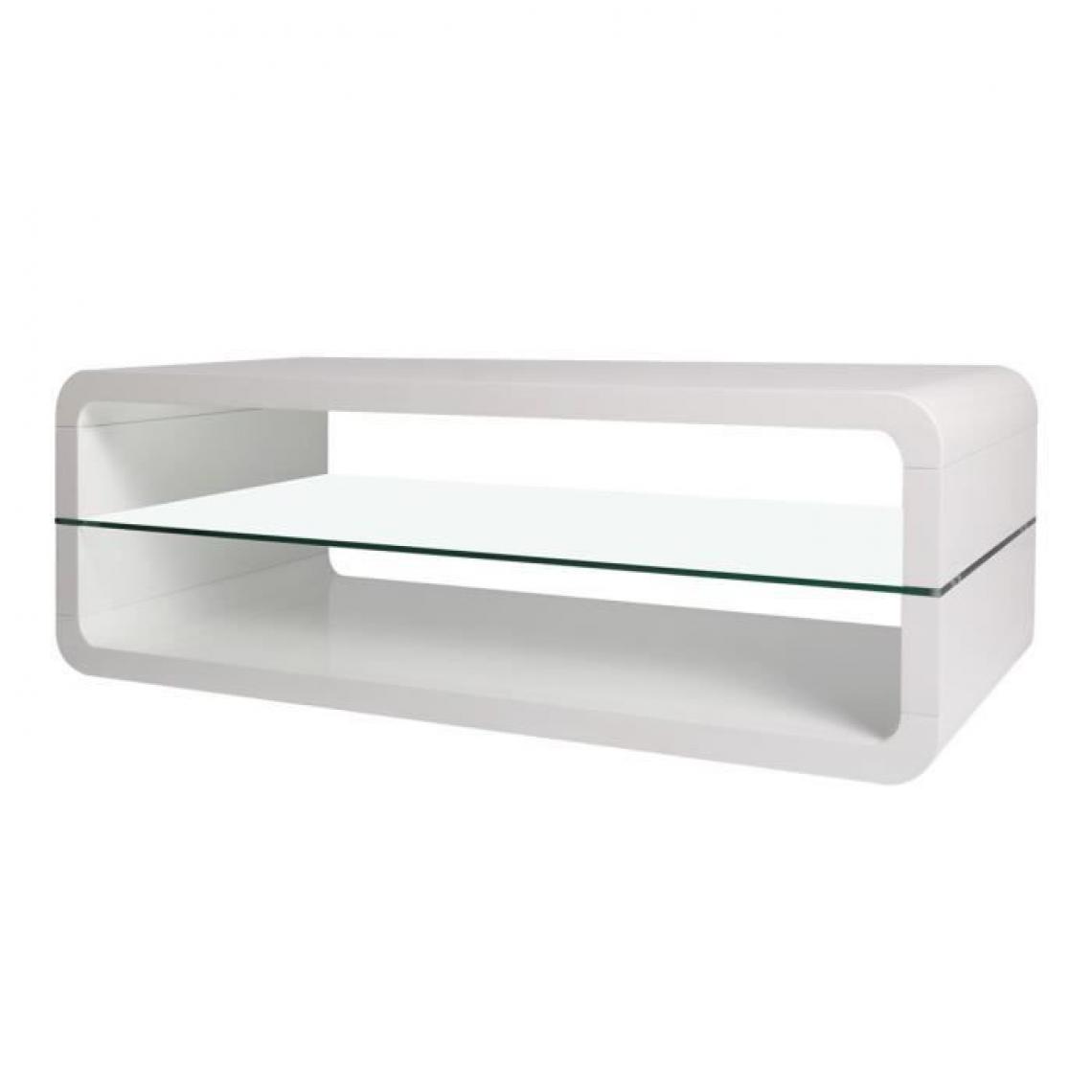 Cstore - Table basse - Blanc - L 120 x P 60 x H 41 cm - Tables basses