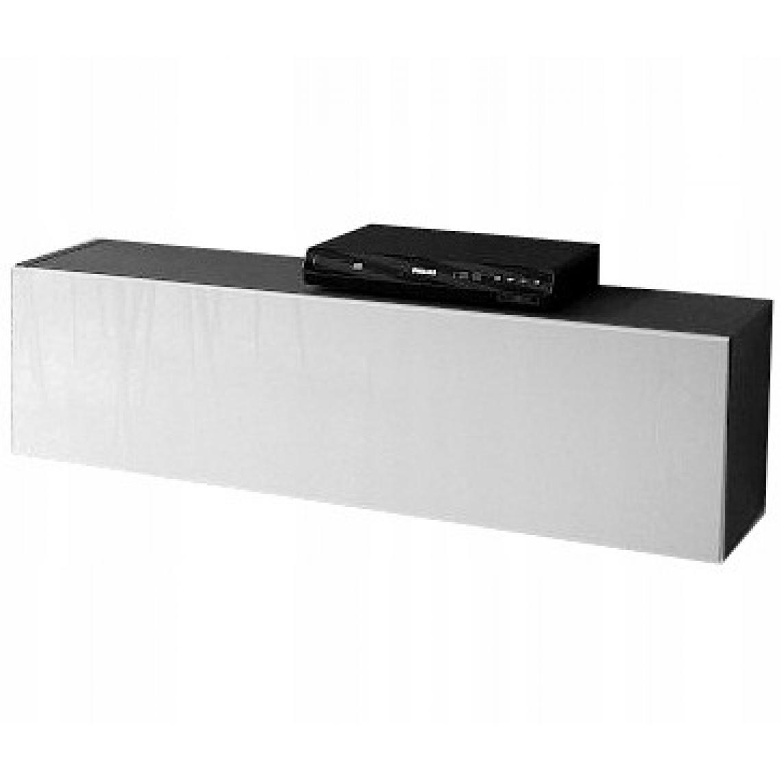 Mpc - Meuble suspendu noir et blanc 105 x 30 x 32 cm - Meubles TV, Hi-Fi
