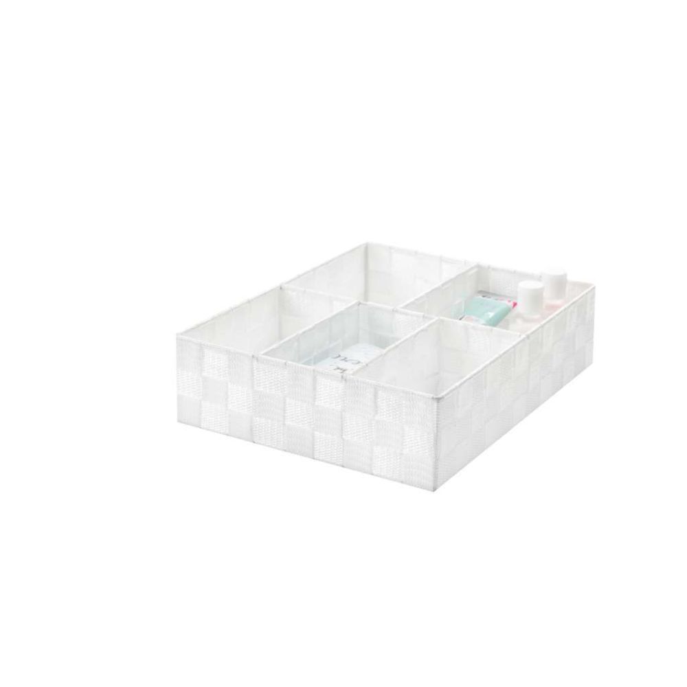 Compactor - Organisateur STAN Blanc 5 compartiments - Rangements placards et tiroirs