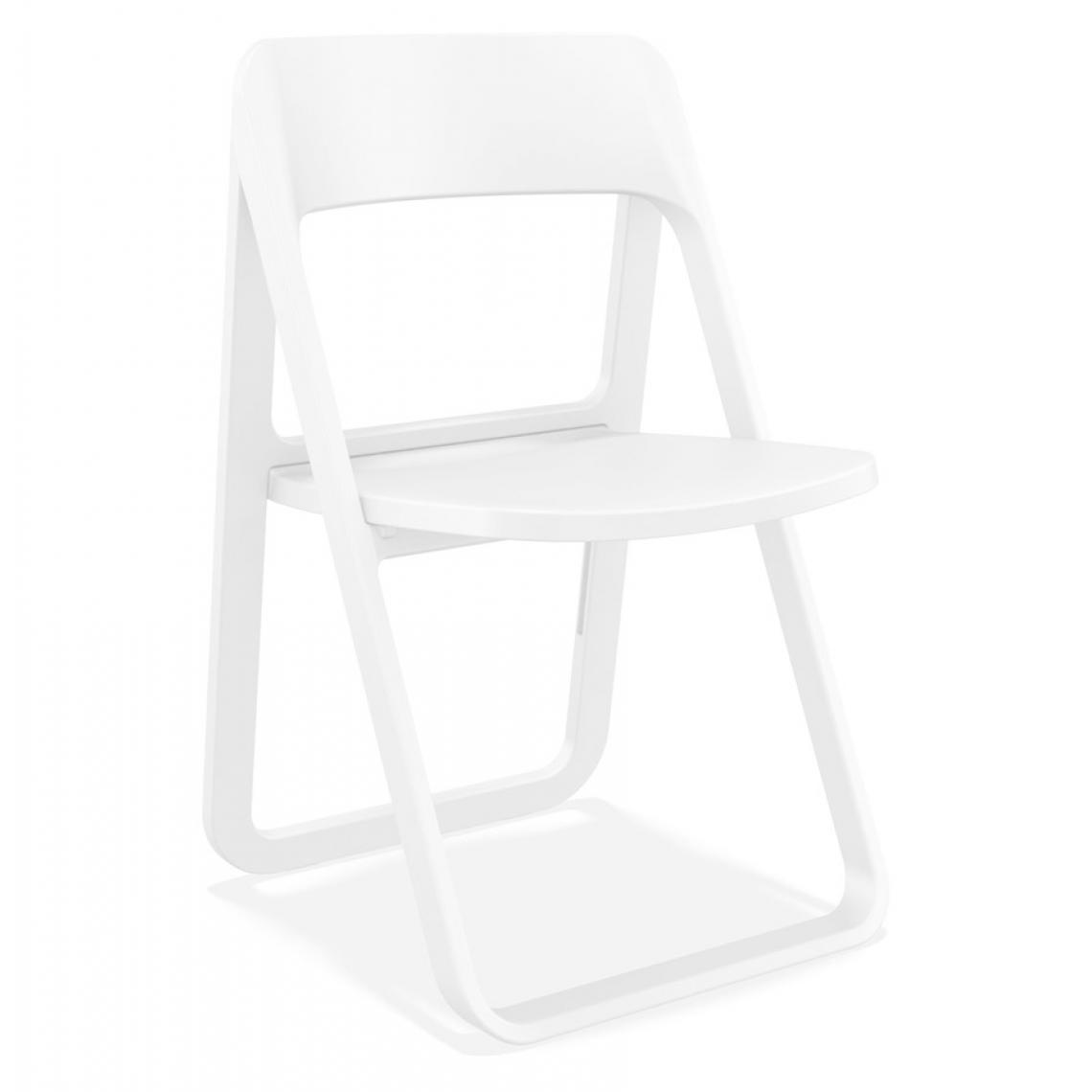 Alterego - Chaise pliable intérieur / extérieur 'SLAG' en matière plastique blanche - Chaises