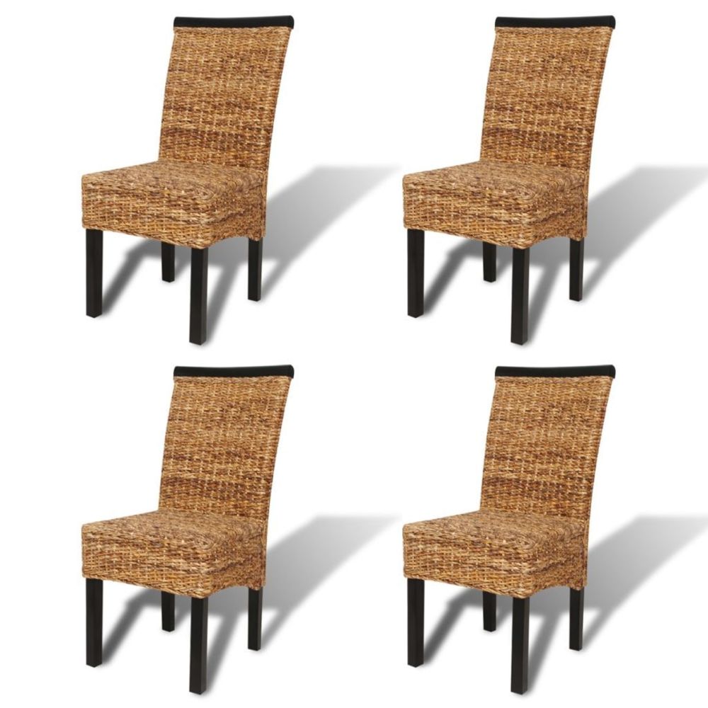 marque generique - Icaverne - Chaises de cuisine et de salle à manger collection Chaises de salle à manger 4 pièces abaca marron - Chaises