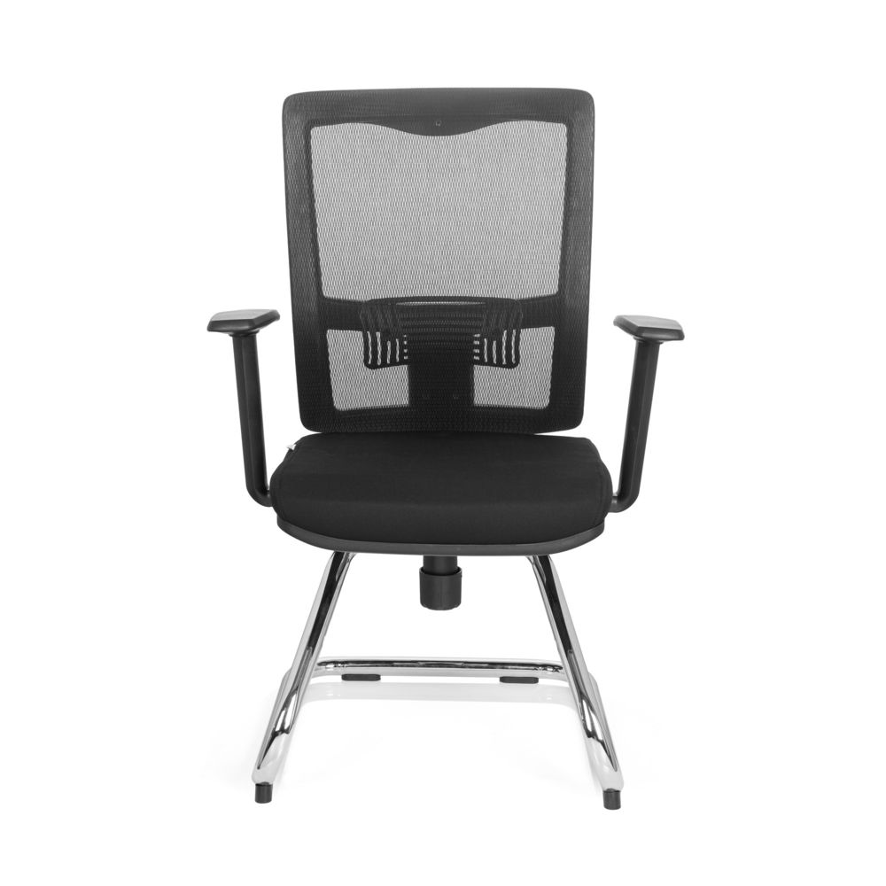 Hjh Office - Chaise visiteur / chaise de conférence / chaise CARLTON PRO V tissu noir hjh OFFICE - Chaises
