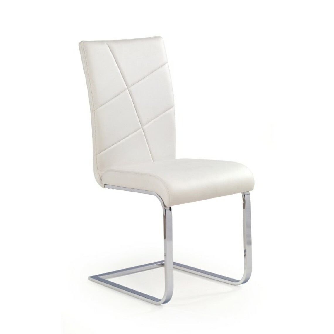 Carellia - ETIENNE chaise en cuir synthétique - Blanc - Chaises
