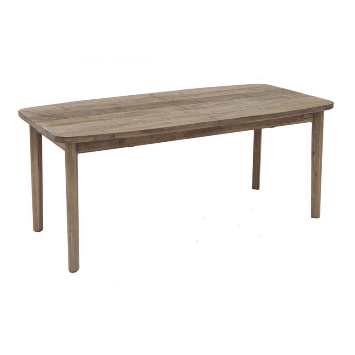 Pegane - Table à manger extensible en bois coloris naturel - L. 180/260 x l. 90 x H. 76 cm - Tables à manger