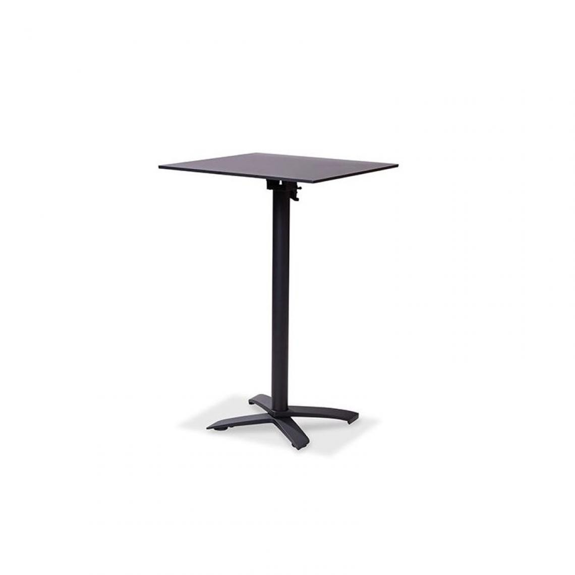 Materiel Chr Pro - Table Haute X Cross Noir 109 cm et Plateau HPL 70 x 70 cm - Veba - Noir - Tables à manger
