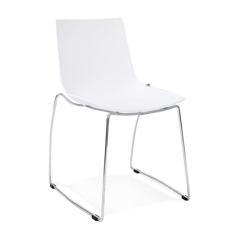 Alterego - Chaise design 'TRENO' blanche en matière plastique - Chaises
