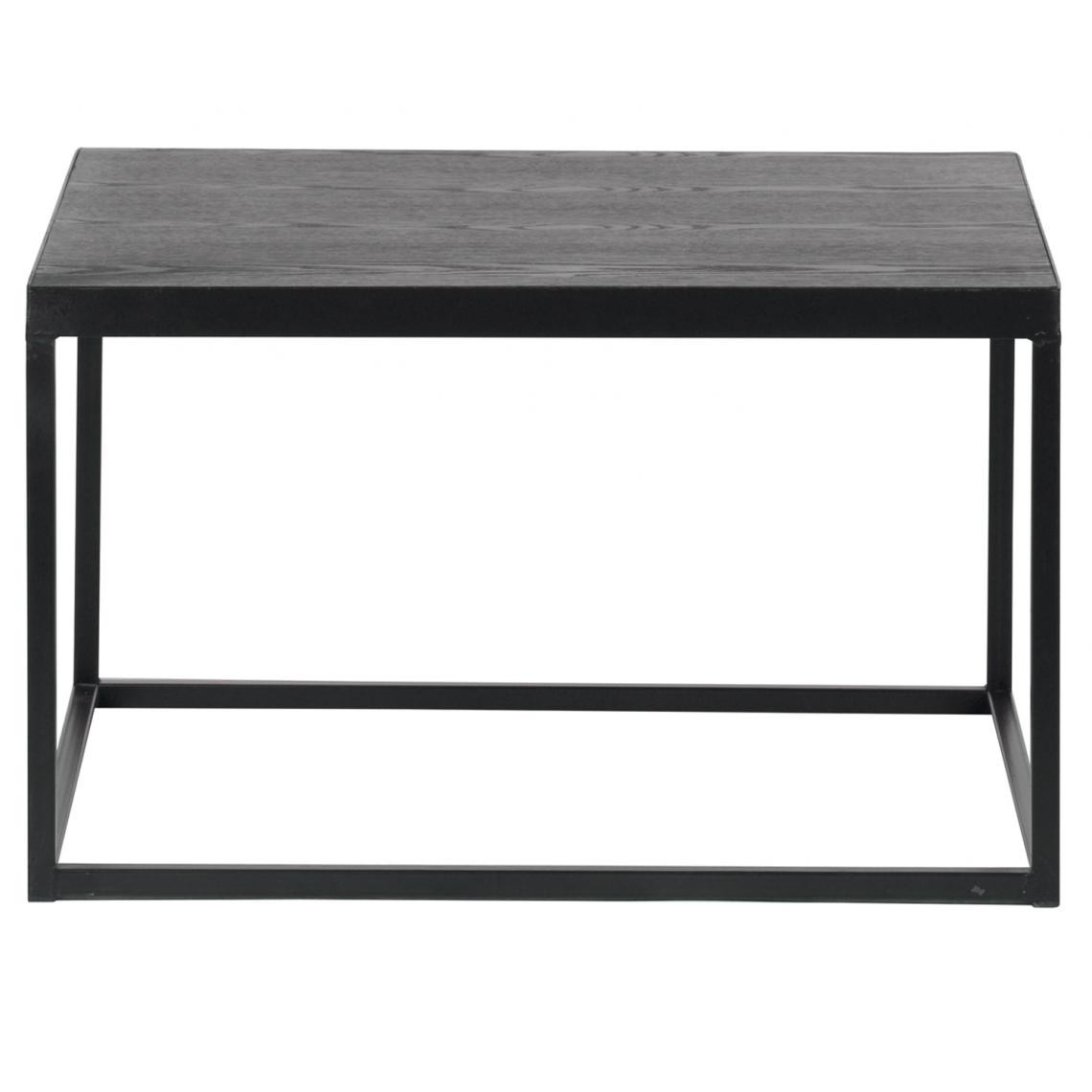 Pegane - Table basse en bois coloris noir - Dim : H38 x L60 x P60 cm - Tables basses