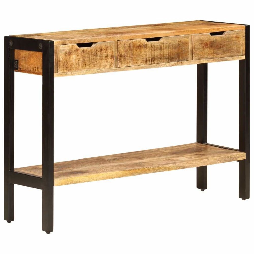 Helloshop26 - Buffet bahut armoire console meuble de rangement avec 3 tiroirs 110 cm bois massif de sesham 4402109 - Consoles