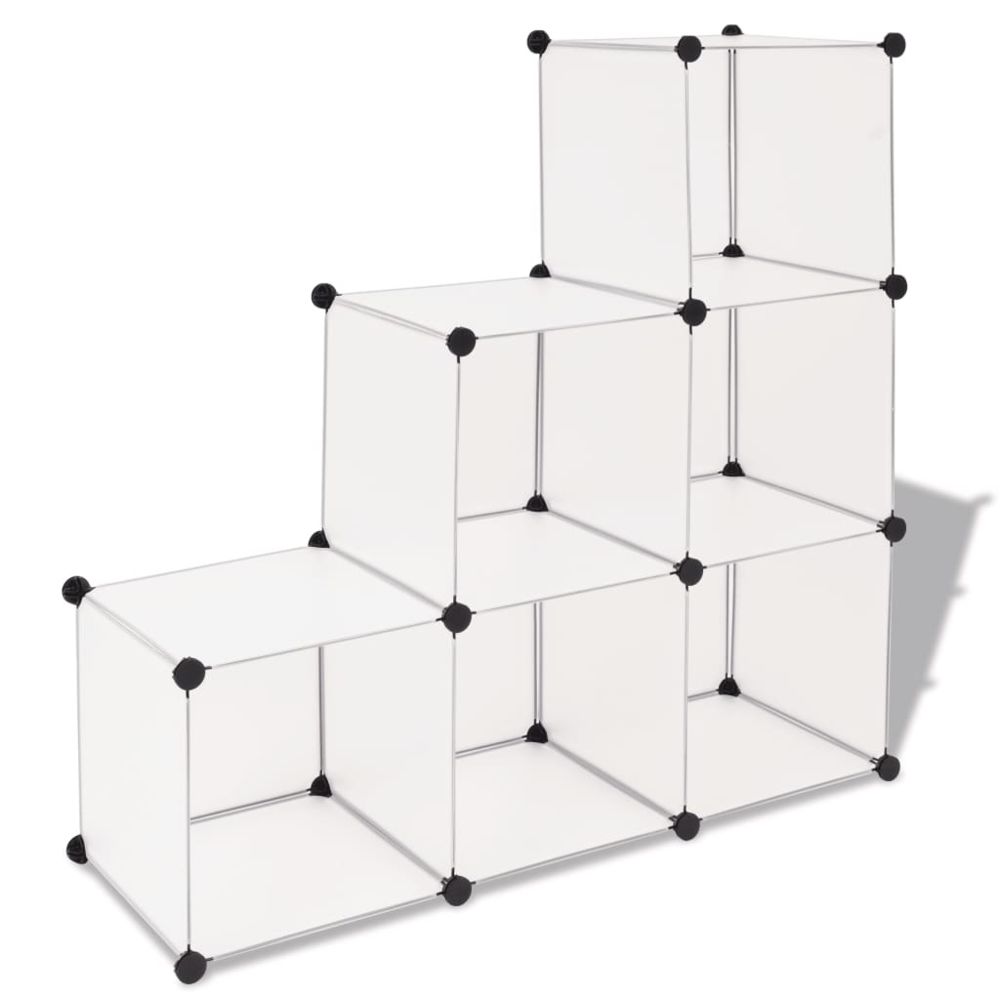 Vidaxl - vidaXL Organisateur de rangement cube avec 6 compartiments Blanc - Etagères