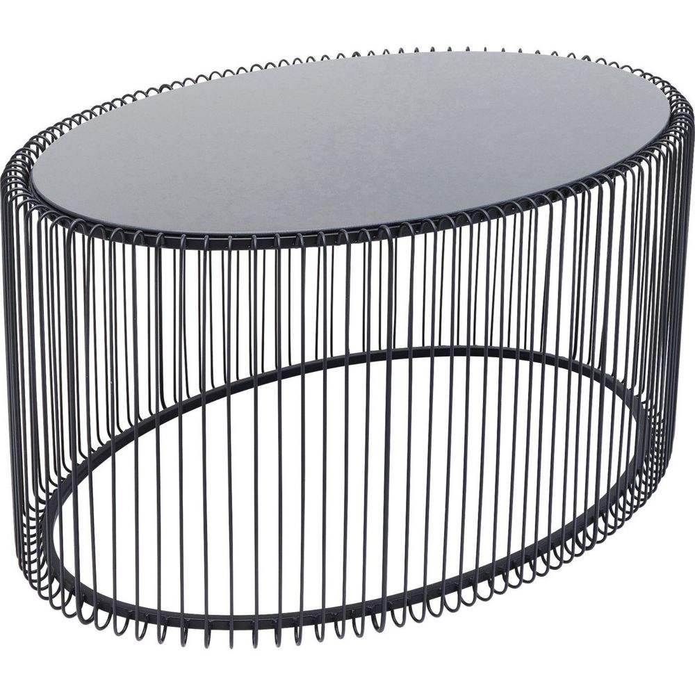 Karedesign - Table basse ovale Wire 60x90cm noire Kare Design - Tables basses