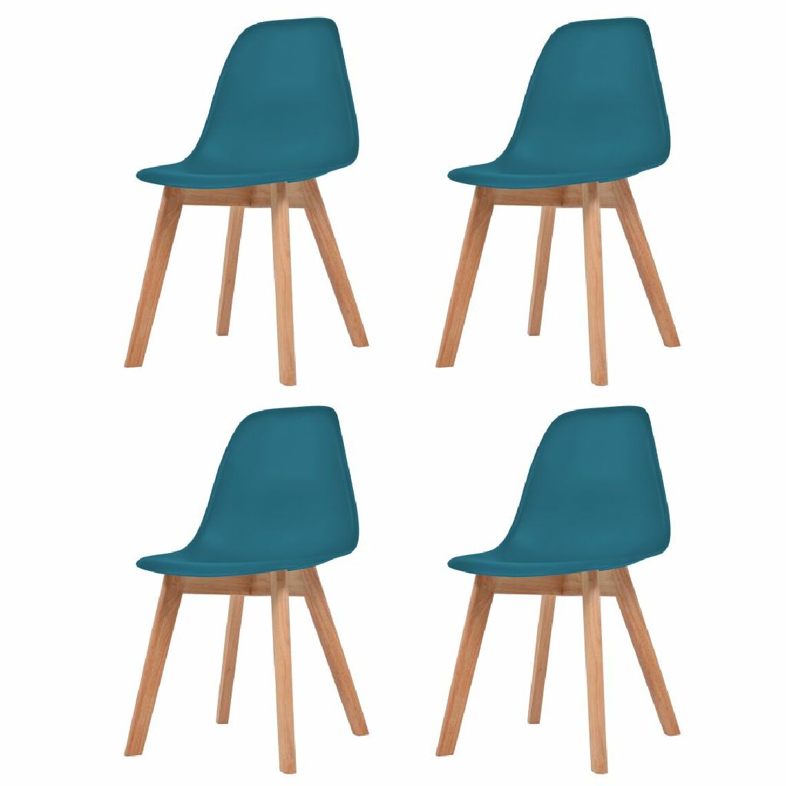 Chunhelife - Chunhelife Chaises de salle à manger 4 pcs Turquoise Plastique - Chaises