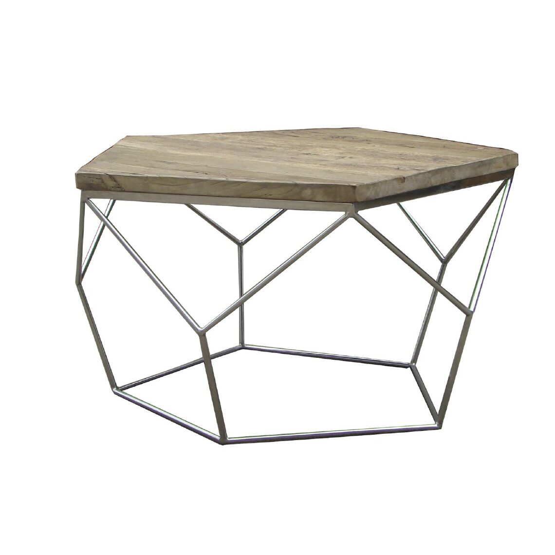 Parumm - Table basse en bois d'orme recyclé et fer. Série Gype - Tables basses