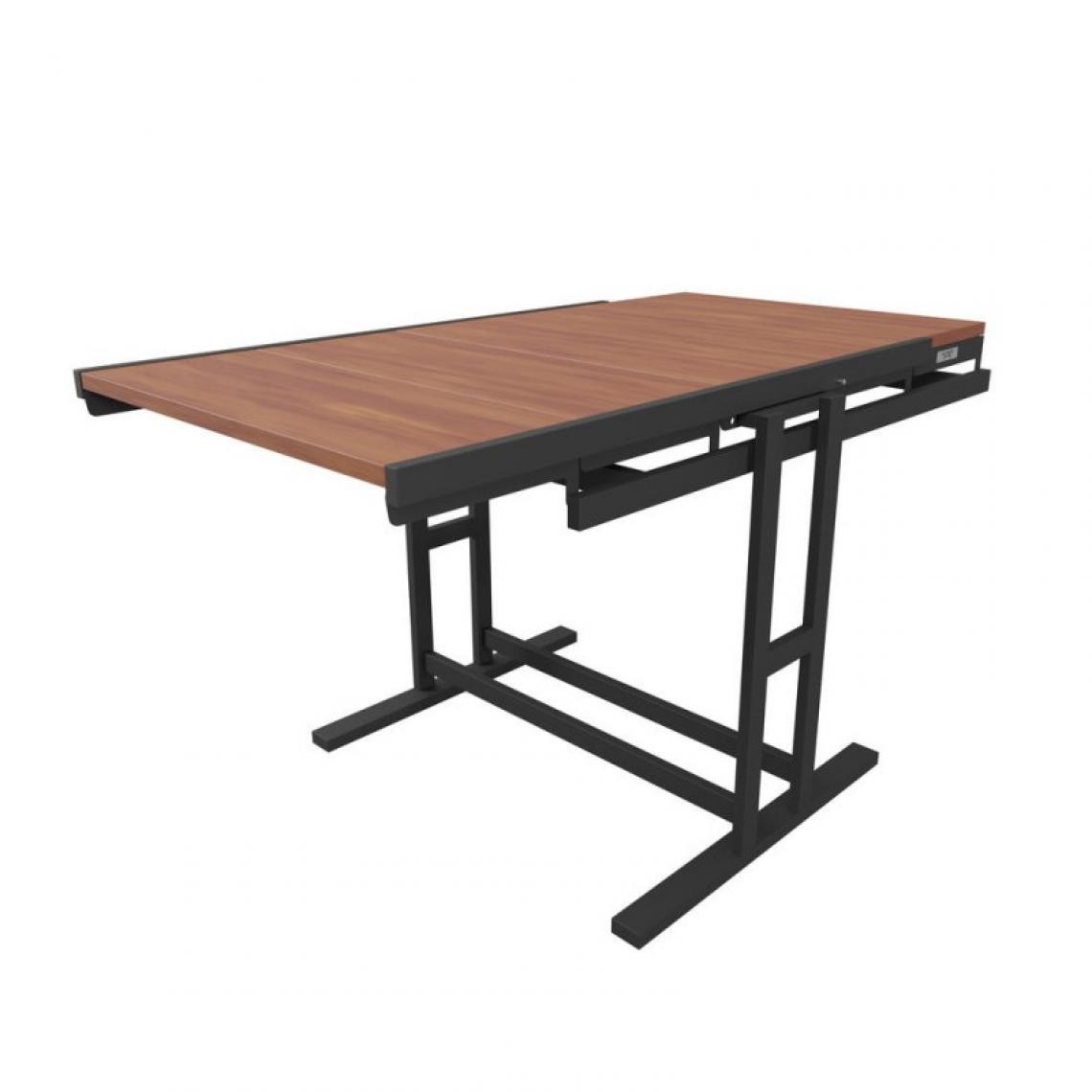 Blumie - Table modulable (L140 x l80 x H77 cm) convertible en Etagère - style industriel - Tables à manger