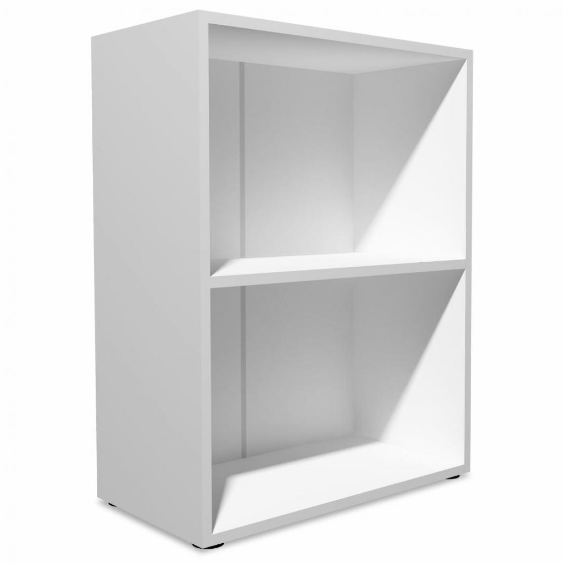 Helloshop26 - Étagère armoire meuble design bibliothèque aggloméré 78 cm blanc 2702025/2 - Etagères