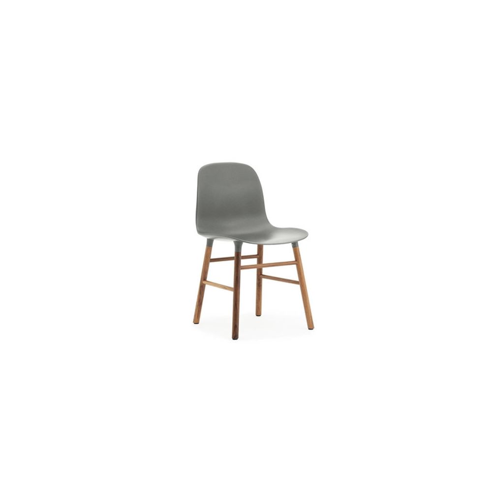 Normann Copenhagen - Chaise Form avec structure en bois - Noyer - gris - Chaises