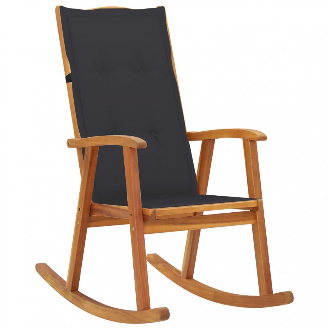 Uco - UCO Chaise à bascule avec coussins Bois d'acacia massif - Chaises