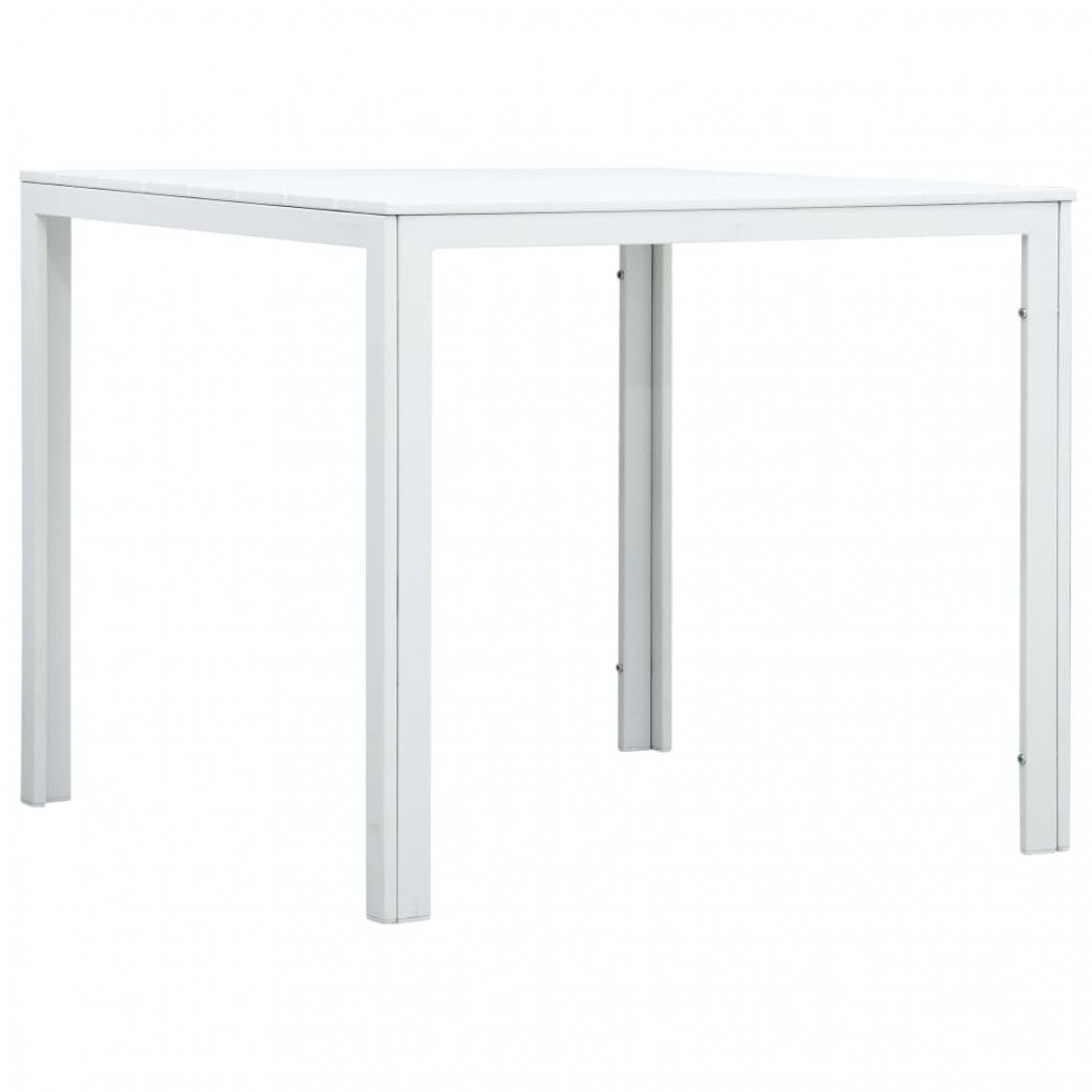Vidaxl - vidaXL Table basse Blanc 78x78x74 cm PEHD Aspect de bois - Tables basses