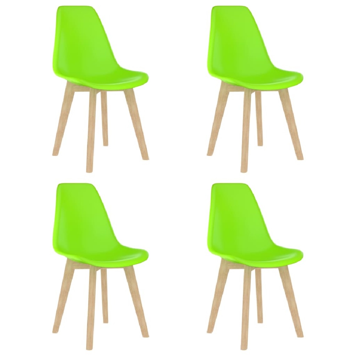 Chunhelife - Chunhelife Chaises de salle à manger 4 pcs Vert Plastique - Chaises