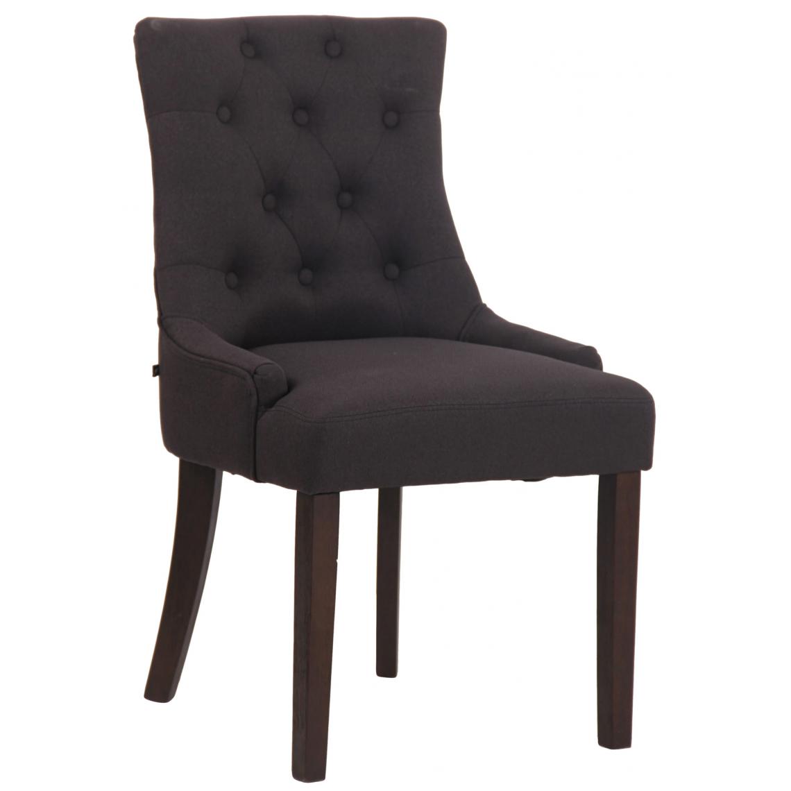 Icaverne - Stylé Chaise de salle à manger tissu serie Avarua antique couleur noir - Chaises