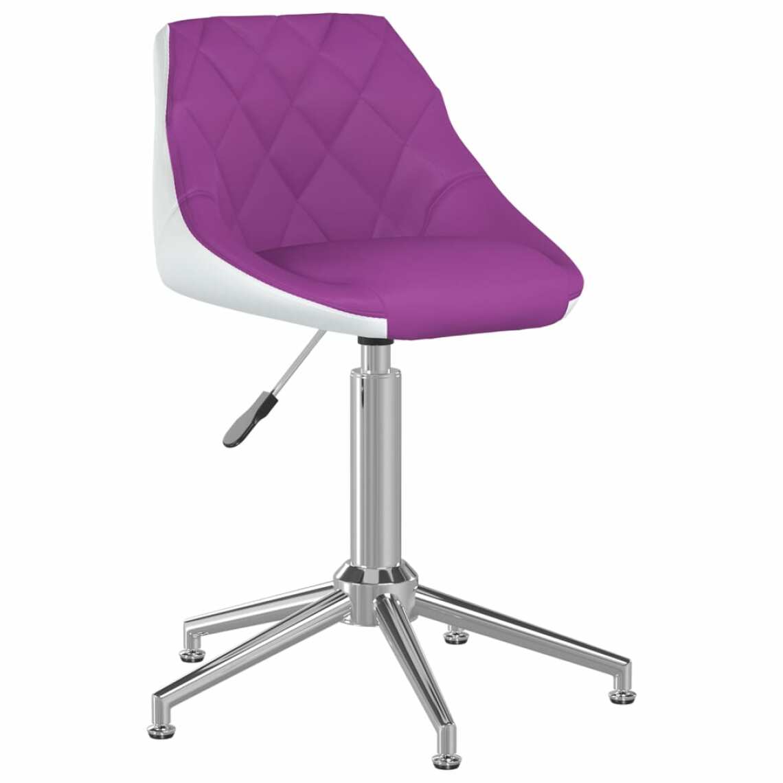 Vidaxl - vidaXL Chaise pivotante de salle à manger Violet et blanc Similicuir - Chaises