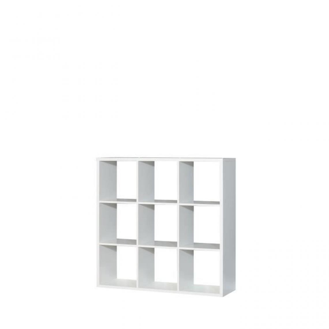 Cstore - Etagère 9 niches - Décor papier blanc mat - MAURO - Etagères