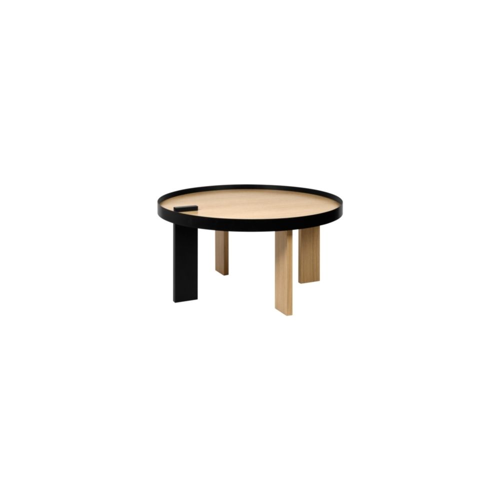 Temahome - Table basse BRUNO 80 - chêne et noir - Tables basses