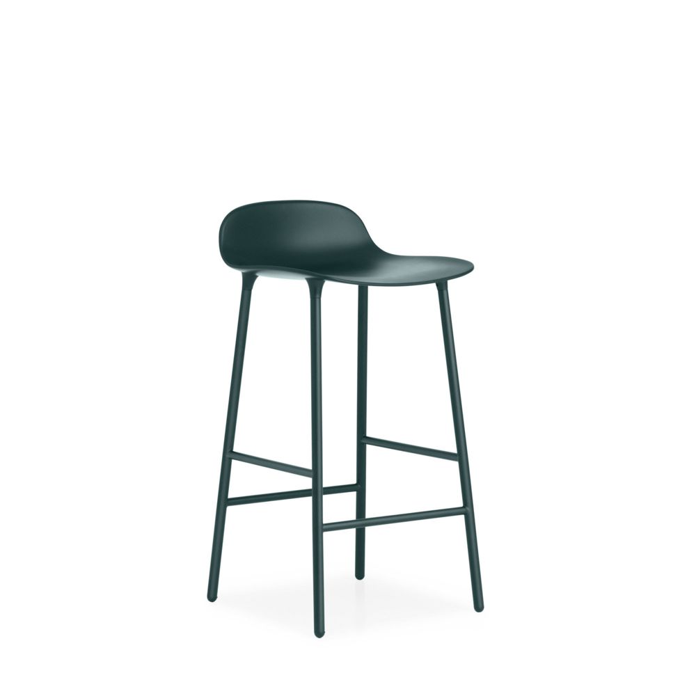 Normann Copenhagen - Chaise de bar avec structure en métal - vert - 65 cm - Tabourets